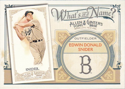 2012 Topps Allen & Ginter What's in a Name You Pick the Card Finish Your Set - Picture 29 of 61