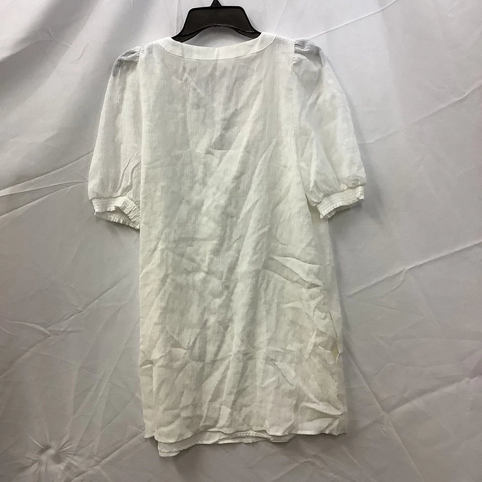 Mini Vestido BB Dakota By Steve Madden Para Mujer Blanco Brillante Mangas Abullonadas Talla L Foto 3 de 4