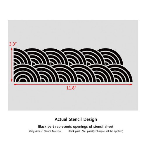 STENCIL WALL STENCILS NEW 12.99"x9.05" Airbrush PVC TEMPLATE LARGE Buddhism - Picture 3 of 3