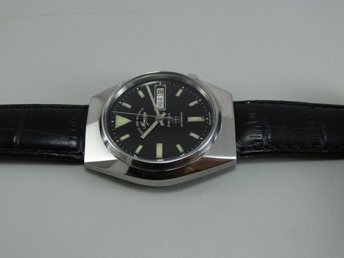 Vintage West End Military Automatic Day Date Herren Armbanduhr J126 alt gebraucht - Bild 4 von 7