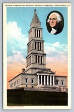 Postcard Virginia Alexandria Geo Washington National Masonic Memorial   M468