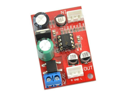 NE5532 Dynamic Microphone Stereo Preamp Amplifier Board + Signal Shielding Wires