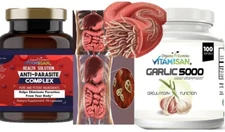Anti parasite colon support garlic digestive capsules parasitos intestinales ant