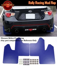 15" x 11.5" 4 Pcs Blue Rally Racing Flexible Mud Flaps Splash Guard Fit Mercedes
