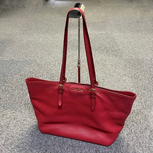 Miu Miu shoulder tote bag in red leather large