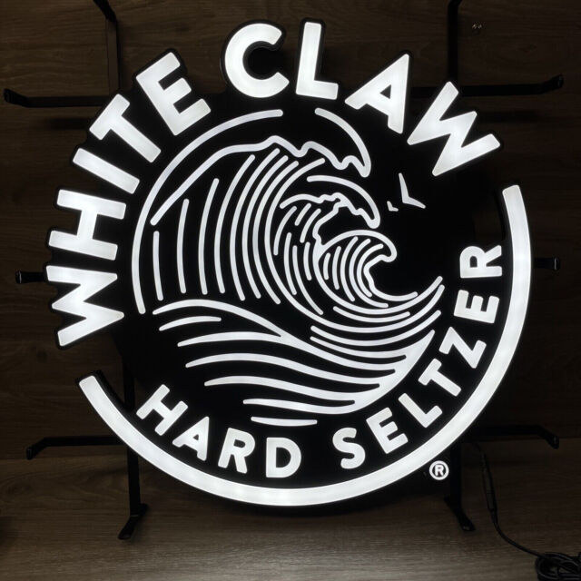 white claw lighted sign