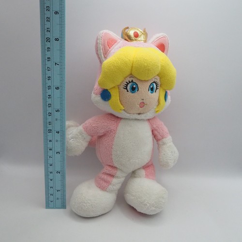 Super Mario 3D World C2206 Princess Peach Cat Sanei 2013 Plush 8" Toy Doll Japan - Picture 2 of 7