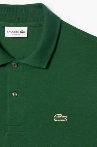 Polo LACOSTE Uomo Classic Fit Maniche Corte Cotone Verde - Imagen 3 de 5