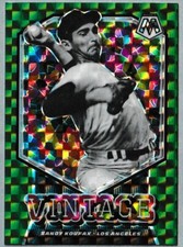 2021 Panini Mosaic Baseball Green Mosaic Vintage Sandy Koufax V15 L.A. Dodgers