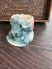 Vintage Frog On Lilypad Lotus Flower Figural Planter