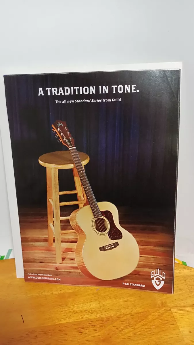 GUILD ACOUSTIC GUITARS TRADITION IN TONE GUITAR PRINT AD 11 X 8.5