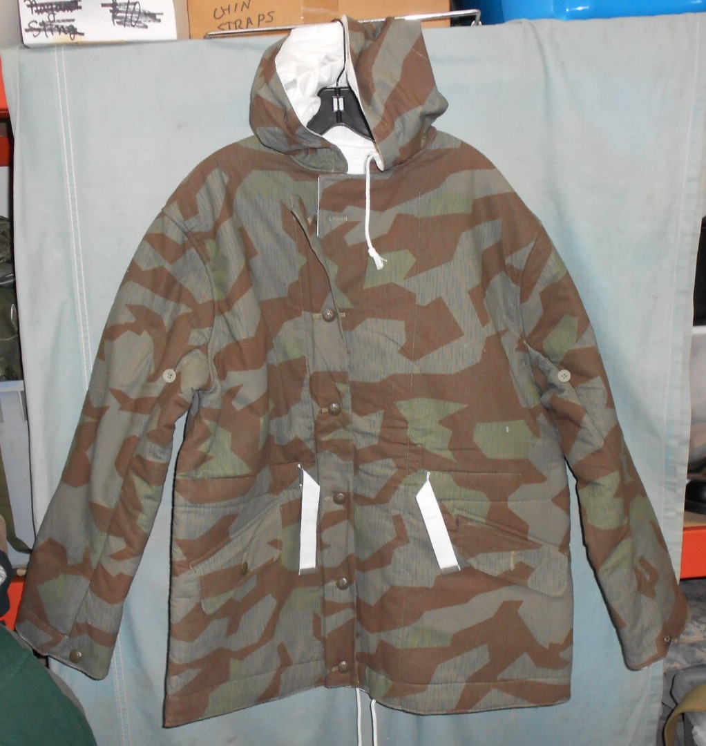 Mil-Tec German Splinter Pattern White Reversible Heavy Winter Parka Large NEW