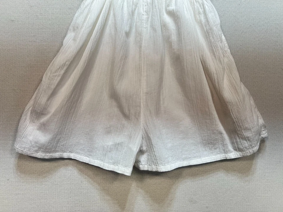 Pantalones Cortos Mameluco Aerie Mujer Gauzy Calado Talla XS Blanco Playa Costera Foto 4 de 4