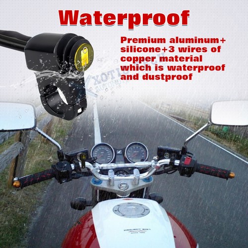 Motorcycle Handlebar Switch Singer Control Mount LED Headlight On/Off Button - Picture 7 of 26