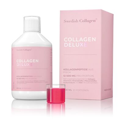 - Collagen Deluxe 500 ml flüssiges Kollagen | 12.500 mg Meereskollagen mit Hy...