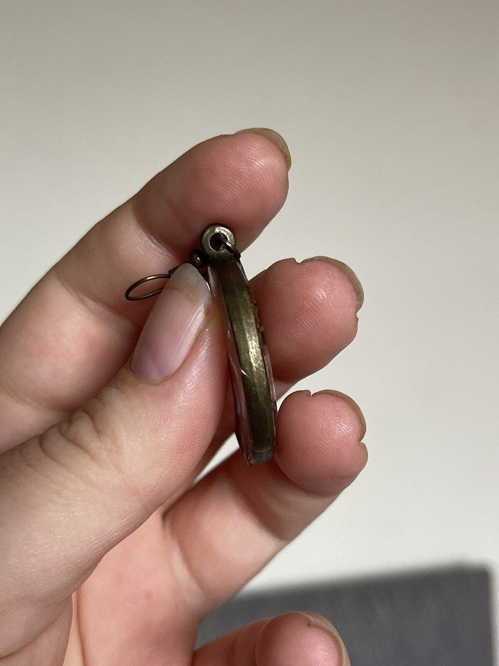 Handmade Moon Earrings With Dried Flowers And Resin Gold Colour And See