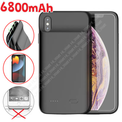 6800mAH Smart Battery Charger Case Power Bank Cover For iPhone X XR Xs/Xs Max