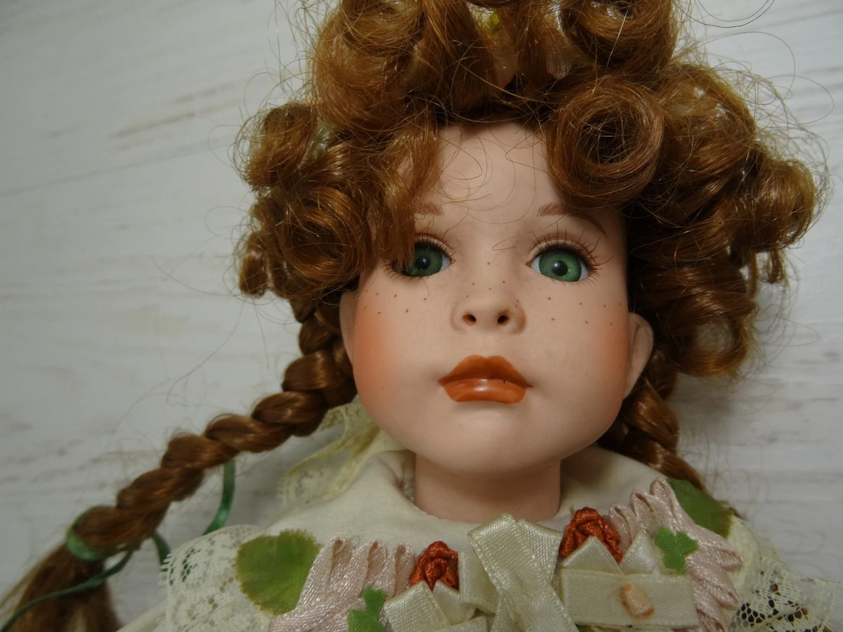 Porcelain Doll Patricia Rose numbered Music Wind up Freckles Red hair