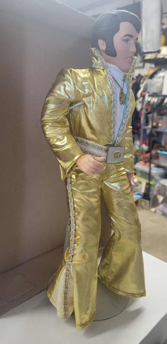 VINTAGE PORCELAIN ELVIS PRESLEY WORLD DOLL GOLD PLATINUM