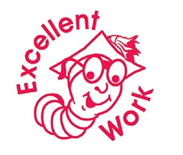 X11874 Excellent Work - Self inking teacher reward xstamper stamp