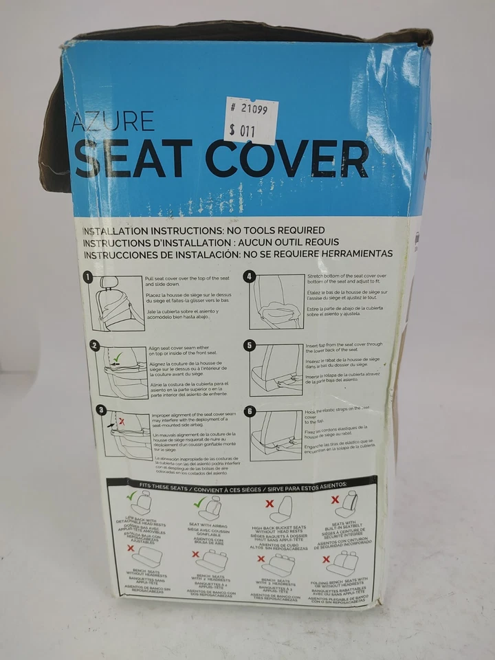 Funda de asiento Pilot Azure ajuste universal SC-670 Foto 3 de 4