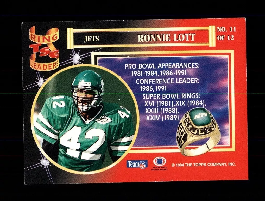 Ronnie lott super shop bowl rings