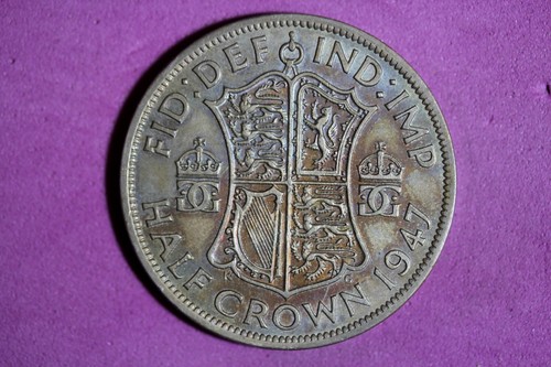 1947 Great Britain Half Crown Copper-Nickel Coin #M23004