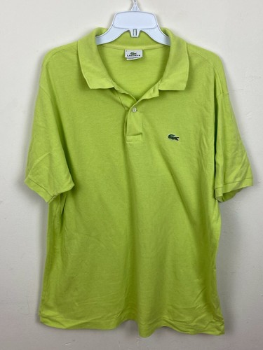 Lacoste Mens Polo Shirt Button Lime 