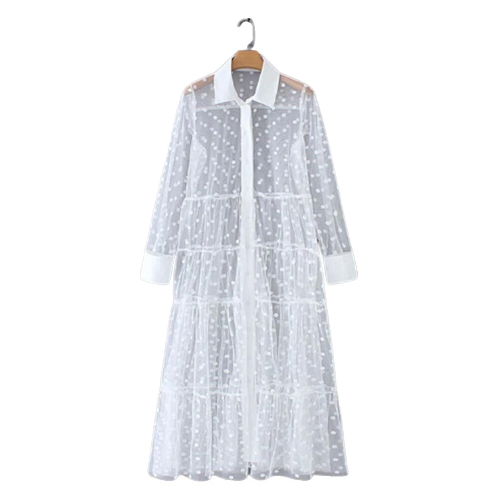 Party/Cocktail Polka Dot Long Sleeve Women's Long