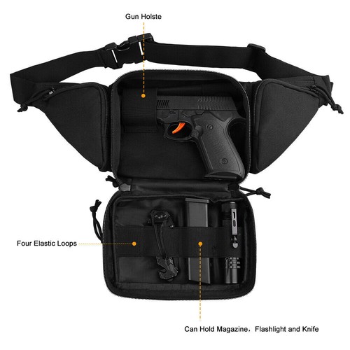 Taktyczna torba na talię Ukryta torebka na broń Wojskowa kabura na pistolet Fanny Pack - Zdjęcie 4 z 18