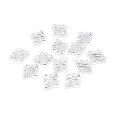 BULK Charms Chandelier Findings Connector Links Antiqued Silver 50 pieces Knot