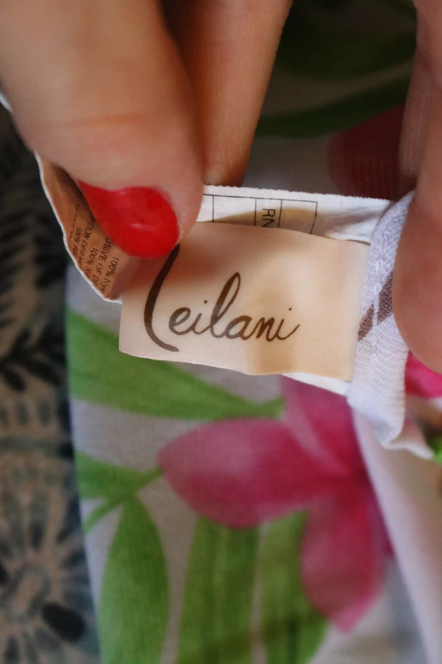 Leilani Women’s White Floral Print Tunic Cover Up Size M - Image 3 of 4