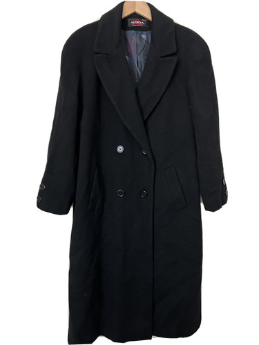 Louis Vuitton Wool Double Breasted Long Coat in Black — UFO No More