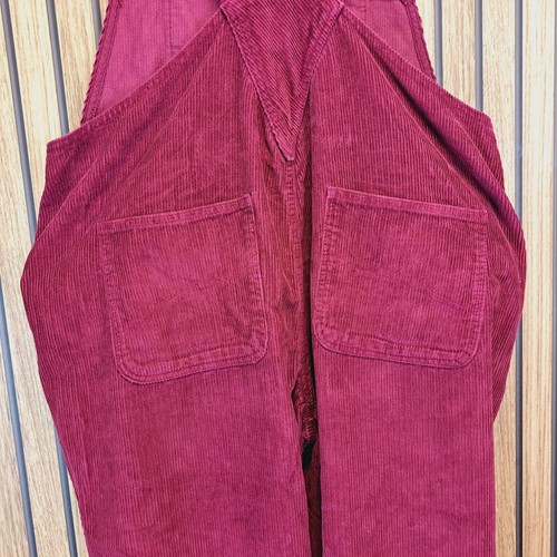 Fat Face Lewes Dungarees Cord Womens Burgundy UK 16 Tapered Leg Overalls - Picture 7 of 10
