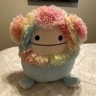 Squishmallows Dog Plush Blue Pastel Rainbow Fuzzy Hair Medium Washable 2021 — photo 1