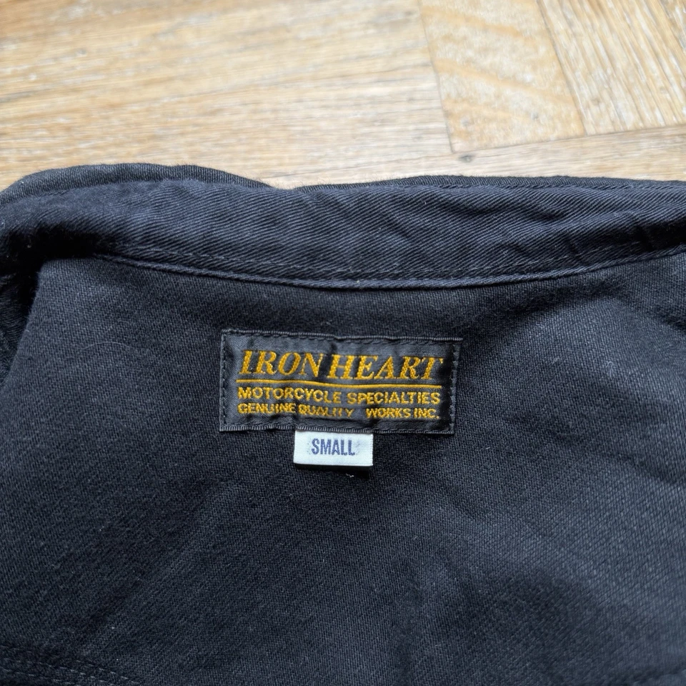 Sobrecamisa Iron Heart Heavy Moleskin CPO Negra Pequeña Hecha en Japón Foto 3 de 4