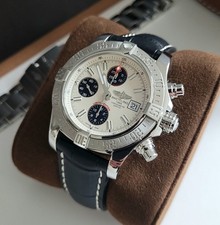 Breitling Avenger II 43mm Mens Watch LIMITED EDITION A13381 Auto 2x Strap MINT!