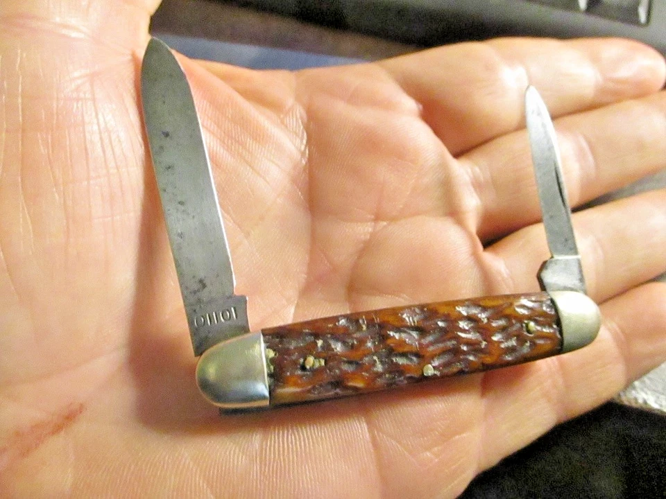 ВИНТАЖНЫЙ E.C Simmons Keen Kutter 1870-1940 РЕДКИЙ карманный нож с 2 лезвиями 01101 - Изображение 2 из 4