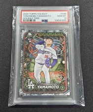2024 TOPPS HOLIDAY TREE *RARE* YOSHINOBU YAMAMOTO POP 6 ONLY! RC PSA 10 🔥