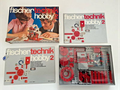   FISCHERTECHNIK HOBBY 2 SPIELZEUG HERSTELLER VINTAGE KOMPLETT MIT ANLEITUNG GAMES