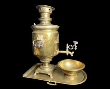 Samovar russe en cuivre Sosenkov Tula début XXème