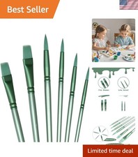 Acrylic Paint Brush Set, 6 pcs Watercolor Brushes, Painting Brush Nylon Hair ...