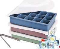 EiswüRfelform Silikon XL Mit Deckel Stapelbar SpüLmaschinenfest 3Er Set Bpa-Frei