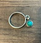 Vintage Sterling Silver Native Turquoise Ring Size 7.75 18mm Made in Israel