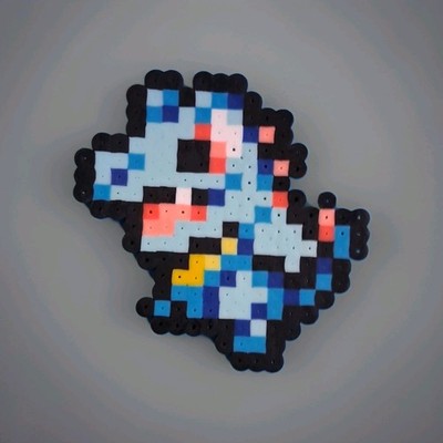 Pokemon Totodile Inspired Sprite Perler Bead Art Pixel Art