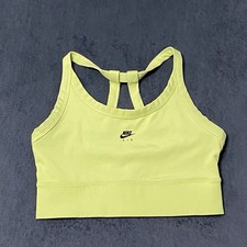 Nike Air Sports Bra Dri-FIT Womens M Bright Yellow Padded Stretch Activewear