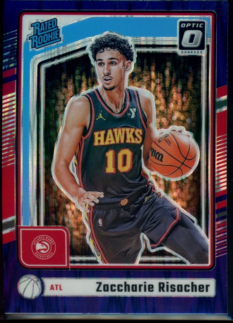 2024-25 Donruss Optic #268 Zaccharie Risacher Blue Velocity
