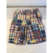 Polo Ralph Lauren Multicolor Patchwork Plaid Boys Long Shorts Size 8