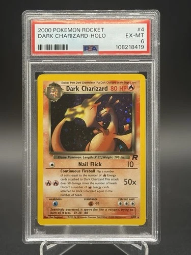 2000 Pokemon Rocket Dark Charizard Holo #4 PSA 6
