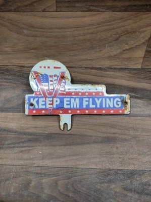 Porzellan Keep EM Flying Emaille Blechschild Schild Größe 6'' x 4'' Zoll